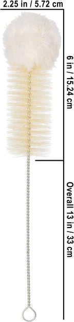 Redecker Natural Pig Bristle and Cotton Cleaning Brush, 12-5/8-Inches