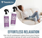 TreeActiv Natural Linen Spray, 8 fl oz, Lavender for Sleep, Beddings, Pillows, and Sheets With Tea Tree, Pillow Mist Freshener, 2000+ Sprays