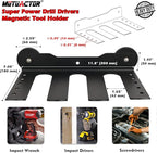 MUTUACTOR Super Power Tool Organizer Heavy Duty,Magnetic Mount Drill Holder Tool Storage,Anti-slip Magnetic Impact Drilling Driver Wrench Holder for Indoors Installation Repair Fixing