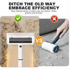 Electric Pet Hair Remover for Dogs & Cats, Rechargeable Lint Roller with Adjustable Handle, Portable Hair Cleaner for Sofa, Carpet, Bed, Car, Multi-Surface Fur Removal Tool (White, Electric)