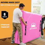 Mattress Bags for Moving, BETU Mattress Protector Waterproof Mattress Cover Full Size Storage Bags with 8 Heavy-Duty Handles and Zipper for Bed Extra Thick Large Reusable (77"x57"x15" Pink)