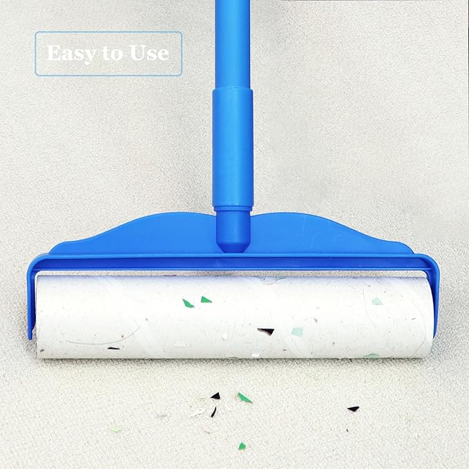 9.45 inch Lint Roller Refills for 9.4'' - 9.5'' Large Lint Rollers Extra Sticky Roller Refills Replacment for PetLovers Delomo and More Floor Rollers 90 Sheets per Refill, 4 Pack, 360 Sheets Total
