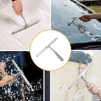 Shower Squeegee for Shower Doors 10 Inch Bathroom Squeegee for Windows,Kitchen,Mirror and Car Glass, Stainless Steel