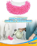 KEEPOW 10 Pack Steam Cleaner Attachments for Most Handheld Steam Cleaner Microfiber Cloths Cover Compatible with Bissell Steam Shot, Wagner, McCulloch, Comforday Steam Cleaner Accessories