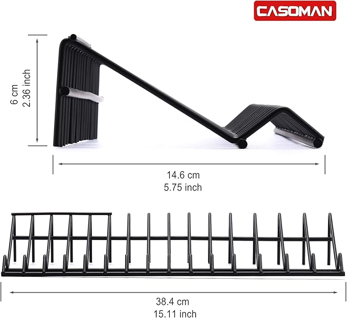 CASOMAN Plier Organizer Rack, 2 Pack, Stores Spring Loaded, Black, 15-Slot Plier Rack, Keep Pliers Organized in Tool Drawer