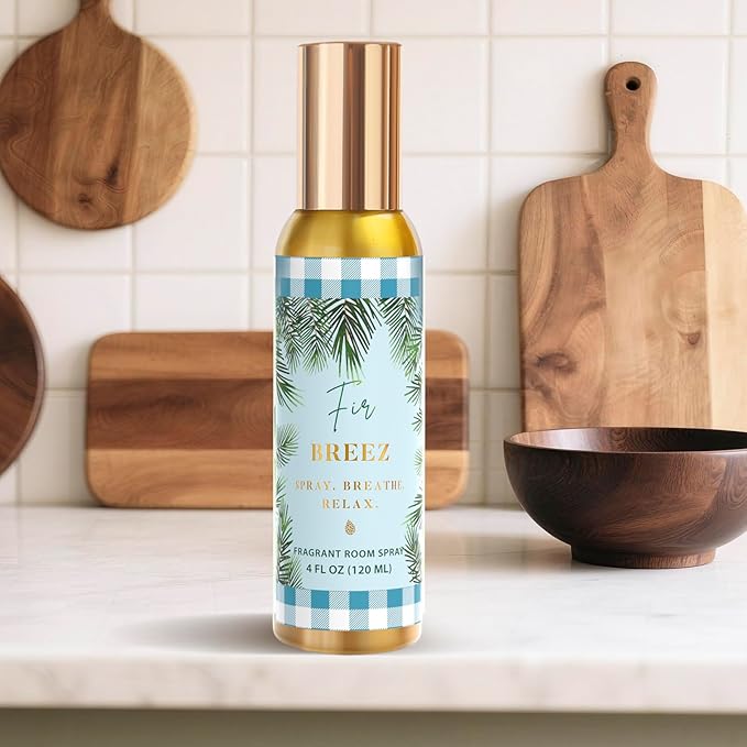 Room Spray, Fir, 4 fl oz, Air Freshener for Home, Long-Lasting Odor Eliminator for Bathroom and Office
