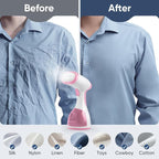 Steamer for Clothes, Kolohoso 1500W Fast Heat Up Handheld Garment Steamer, Portable Travel Clothing Fabric Steamer with Upgraded Nozzle and 260ml Water Tank (PINK)