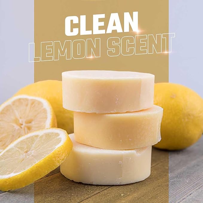 Lemon Dish Block Soap Bar - 3 Pack Natural Dish Soap Bar 4oz for Eco-Friendly Cleaning - Premium Dish Soap Block Alternative for Sustainable Kitchen | Made in USA