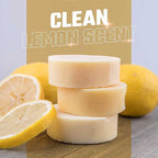 Lemon Dish Block Soap Bar - 3 Pack Natural Dish Soap Bar 4oz for Eco-Friendly Cleaning - Premium Dish Soap Block Alternative for Sustainable Kitchen | Made in USA