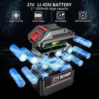 3/8'' Cordless Ratchet Wrench, 74FT-LBS (100N.m) Electric Ratchet with 21V 2 X 2.0Ah Battery, 400 RPM Chargeable Power Ratchet Driver Set with 8 Sockets,1/4 Adaptor, 3" Extension Bar，Brushless Motor