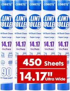 COBETE Large Extra Sticky Lint Roller Refills Pack of 5, 450 Sheets Replacement for Cobete Brand Large Lint Rollers