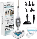 Steam and Go 10-in-1 Steam Mop - Multi-Functional Floor Steamer for Home Use w/Detergent Chamber, Detachable Handle & Handheld Steam Cleaner for Tile, Grout, Hardwood, Upholstery, Carpets & Furniture