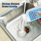 Pipeline Dredging Agent, Drain Clog Remover, Powerful Unclog Sink Drain Cleaner, for Kitchen Bathroom Sinks, Tubs Pipe Cleaning Tool (2PCS)
