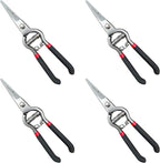 GARDEN GURU Classic Bypass Pruning Shears Clippers – Heavy Duty Forged Steel Garden Pruners – Safety Lock – Non Slip Comfort Grips – Cuts up to 1” Diameter – Professional Bypass Pruners (4 Pack)