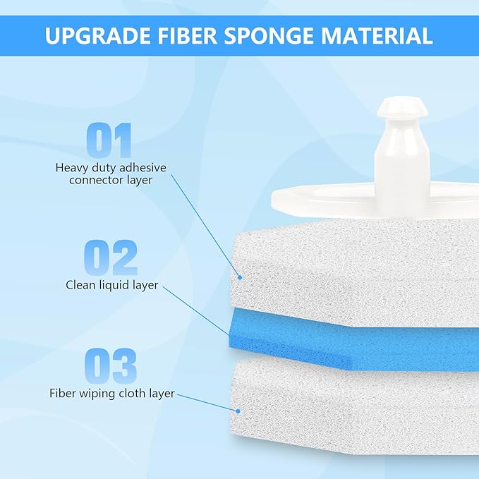 50 Count Disposable Toilet Brush Refills for Clorox Toilet Wand Refills, Compatible with Clorox Wand Refills for Toilet and Bathroom Cleaning