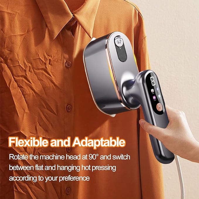 Steam Iron for Clothes Handheld Travel Garment Steamer Portable Mini Steam Cleaner for Clothes Ironing