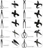 Voilamart 14 Piece Bonsai Tools Kit with Case, Carbon Steel Scissor Cutter Shear Set Garden Plant Tools