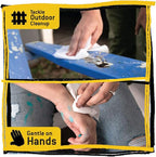 Tub O' Towels Heavy-Duty Cleaning Wipes Refill Pack, Fits 90-Count Canister, Extra-Large 10" x 12" Multi-Surface Wipes for Grease, Grime, and Tough Stains, Convenient Refill for Home, Auto, and More
