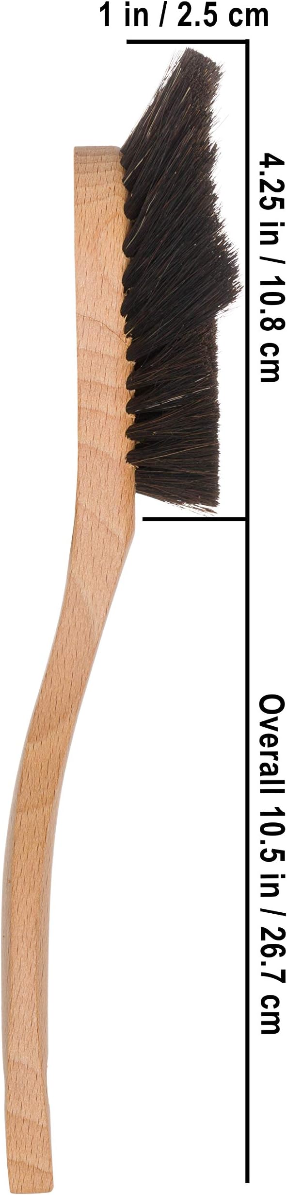 Redecker Horse Hair Bristle Dish Brush with Extra-Large Brush Head, Oiled Beechwood Handle, 10-3/5-Inches, Made in Germany