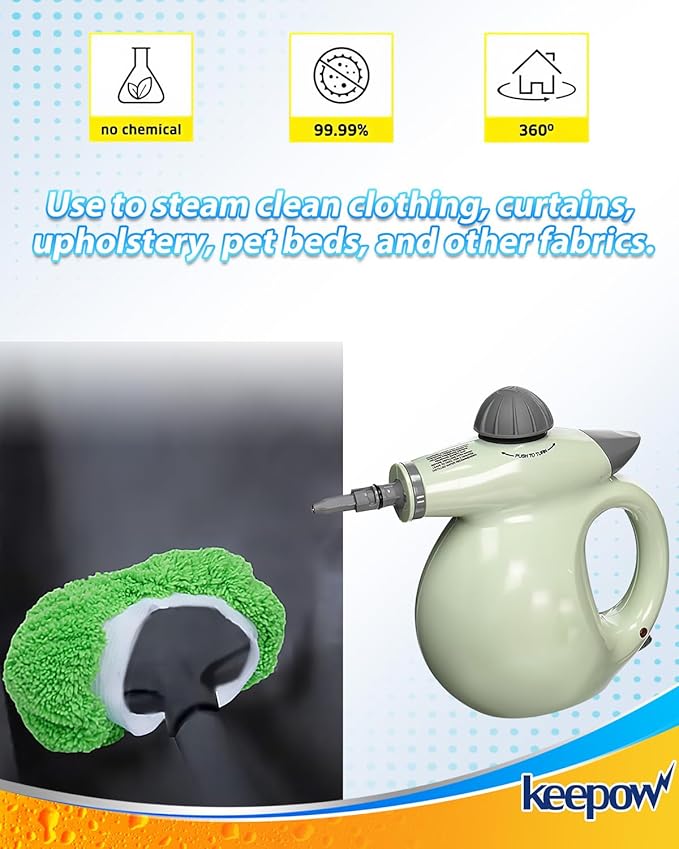 Steam Cleaner Accessories Microfiber Cloth for Handheld Steam Shot Reusable Washable Steam Mop Pads Compatible with Bissell Steam Shot, Wagner, McCulloch and Most of Handheld Steam Cleaners, 4+4 Pack