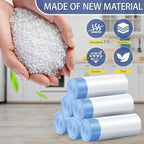 150 Count 6 Gallon Trash Bags Drawstring - 1.1 Mil Heavy Duty Medium Garbage Bags,22.5 Liter Strong Plastic Can Liners Unscented,Thick Waste Basket Bags for Bathroom Office Kitchen