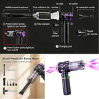 Airpollo® Car Vacuum Portable Cordless Handheld Cleaner Aspiradora para Carro, 4 in 1 with LED Screen V2 Portable 29000 Pa Suction Air Blower, Rechargeable High Power for Home, Long Lasting Battery