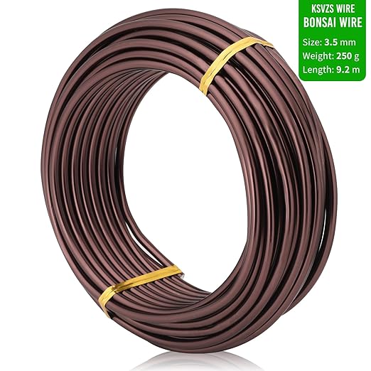 Bronze-3.5-Anodized Aluminum Bonsai Training Wire 250g Large Roll,Many Size to Choose,KSVZS Bendable Metal Wire for Crafts,Sculpting,Armature and Daily Use,Necessities for Family