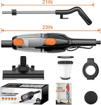 Corded Stick Vacuum Cleaner, 20000pa Powerful Suction Stick Vacuum with 16Ft Cord, 2 in 1 Lightweight Vacuum Cleaner for Hard Floor Pet Hair - Orange