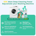 Upgrade Washing Machine Cleaner Tablets - 50% Stronger Formula: 24 Pack - 12 Month Supply, Specially for Pet Owners to Easy Pet Hair Remover for Laundry, Compatible with HE, Top & Front Load