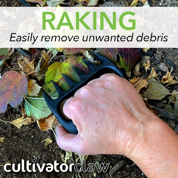 Bear Paws Cultivator Claw - Ergonomic Gardening Tools - Hand Held Garden Tool - Hand Rake - Strong Nylon Weeder - Manual Weeding, Aerating, Cultivating…