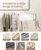 Travel Steamer for Clothes,100-240V Portable Garment Steamer, Steamer＆Iron 2 In 1,30s Fast Heat-up,120ml Water Tank,Large Ceramic Heat Panel,HandheldSteamer for Global ＆ Europe Traveling,Silver