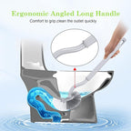 2Pcs Curved Toilet Bowl Brush Without Holder for Bathroom Deep Cleaning, Toilet Brush Durable Under The Rim Household Cleaning Brushes