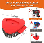 Scrub Brush Mop Head Replacement Compatible with O Cedar EasyWring 1 Tank Spin Mop,New Upgrade Stiff Bristle Shower Brush Scrubbing Brush Cleaning Brush for Bathroom, Kitchen, Tub, Tile