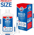 Mold Stain Remover Gel Cleaner - Heavy Duty Cleaner for Washing Machine Seals, Grout, Caulk, Showers, and Bathroom Tile - 8 Fl Oz