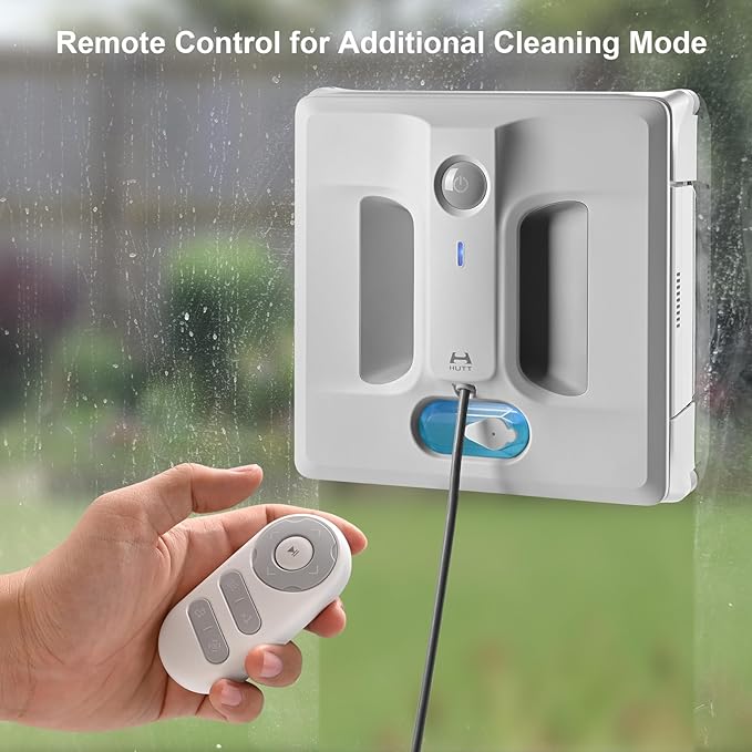 Auto Window Cleaning Robot A1, Upgraded 4 Water Spray & 6000PA High Suction Power Window Cleaner with Laser Sensor Detection, Perfect for High-Rise Windows, Tiles and Glass
