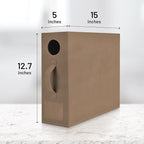 8 Pack Bed Sheet Organizer and Storage, Foldable Storage Bed Sheet Organizer for Linen Closet with Viewing Window & Label for Bedding Sheets & Blankets (Queen & King Size) Taupe