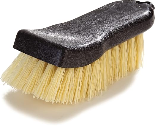 SPARTA Flo-Pac Hand Scrub Brush Utility Brush with Curved Back for Dishwashing, Kitchen, And Restaurants, Polypropylene, 6 Inches, Black