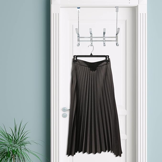Sharpty Pant & Skirt Hangers - Closet Hangers for Shorts, Shirts, Jeans, Dresses, Slacks, Coats, Clothes, Clothing, Garments & More - Durable, Space Saving & Non-Slip, Black - 10 Pack