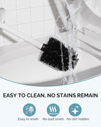 Toilet Brush and Holder Set, Stainless Steel Toilet Bowl Brush with Lid, Rust Proof Toilet Cleaner Brush with Caddy, Durable Bristles, Splash Proof, Ideal for Bathroom（1 Pack, White）