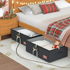 Underbed Storage Bins With Wheels, No Assemble Required 10 inches Height Large Capacity Rolling Underbed Shoe Storage Containers，Dorm Underbed Storage Drawers