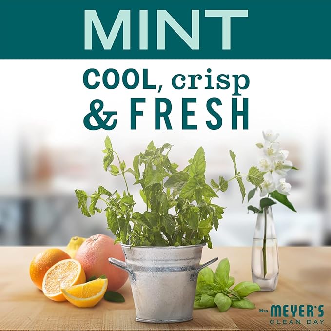 MRS. MEYER'S CLEAN DAY Liquid Dish Soap, Biodegradable Formula, Limited Edition Mint, 16 fl. oz - Pack of 3