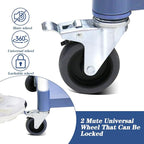 AQNIEGEP Utility Cart with Wheels, 510lbs Heavy-Duty Food Kitchen Cart & Rolling Service Cart for Restaurant Commercial Office, Lockable Wheels & Tool-Free Assembly, 3-Tier, Grey