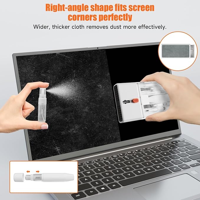 Laptop Cleaning Kit Keyboard Cleaner Brush, 22-in-1 Multi-Function Laptop Cleaner Tool for MacBook, Phone, Headphone, Earbuds, Camera Lens and Other Electronic Device, All-in-one with Upgrade