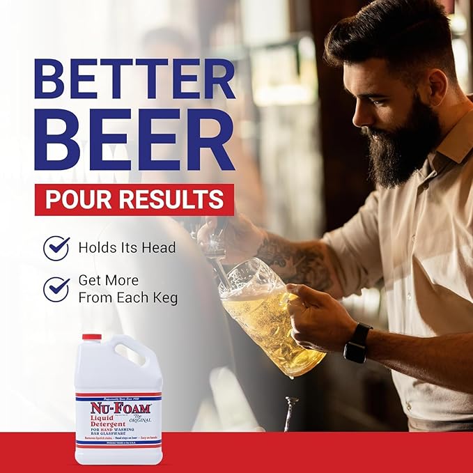 Low Low Suds Liquid Detergent for Bar Glassware - Original Streak-Free Solution - Hand Washing Bar, Tavern, Brewery Supplies - Concentrated (5 Gallon Pail)