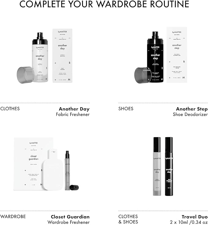 byMATTER Another Day Clothes Refresher Spray – Fabric Freshener, Luxury Perfume, Dry Wash Mist For All Clothing Types, Plant Based, Odour Eliminating, Linen Spray for Clothes (100ml / 3.4 Fl Oz)