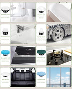 Electric Spin Scrubber, Cordless Cleaning Brush, Shower Scrubber with 8 Brush Heads, Power Scrubber Dual Speeds with Adjustable Extension Handle, IPX7 Waterproof for Bathtub Floor Tile Car-B