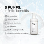 FREY Concentrated Liquid Laundry Detergent | Formulated for Sensitive Skin & HE Washers | Removes Stains Effectively | 50 Loads per Bottle (1-pack Unscented)