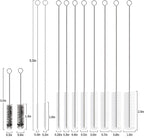 PeiTuSengJin12-Piece Straw Brush Set Includes 10 Different Diameter Brush Heads. Reusable Cleaning Brushes Suitable for Straws, Straw Cups, and All Types of Tubular Utensils.