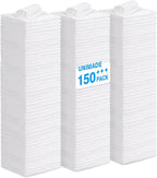 Shop Towels Rags, 150 Pack Reusable Shop Rags Bulk Microfiber Cleaning Cloth Lint Free Cleaning Towels for Car Kitchen Automotive Bar Mechanic Restaurant Garage, 11.5"x 11.5", White