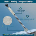 Pumice Stone for Toilet Cleaning,16.14In Extra Long Handle Toilet Pumice Stone Toilet Bowl Cleaner Brush Toilet Scrubber for Toilets Bathtubs Grills Sinks